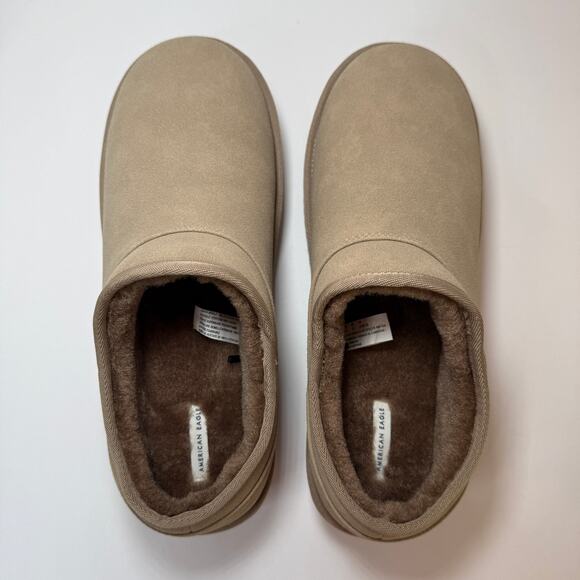 American Eagle Outfitters Women's Hangout Slip On Platform Slippers Tan Size 10 - Picture 7 of 9